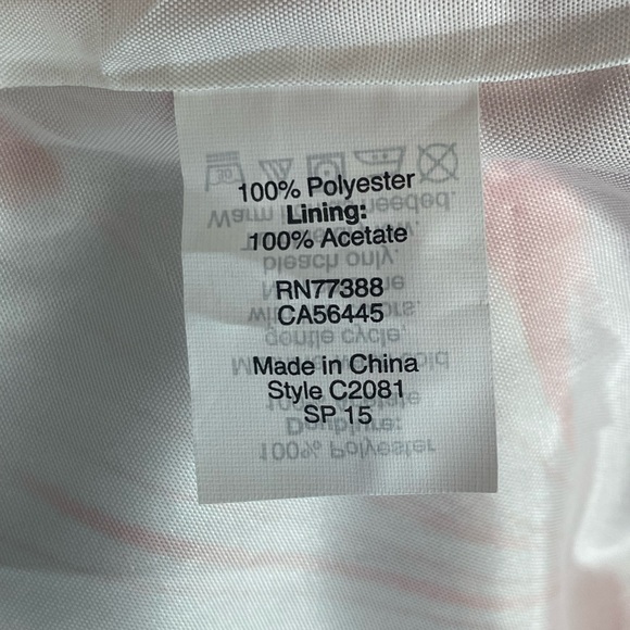 J. Crew Factory Orange/White Hawaiian Fully Lined Slip Dress - Size “0” - Picture 5 of 6